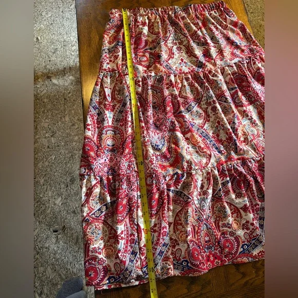 Women’s Plus Boho Floral Paisley Skirt - Picture 2 of 7